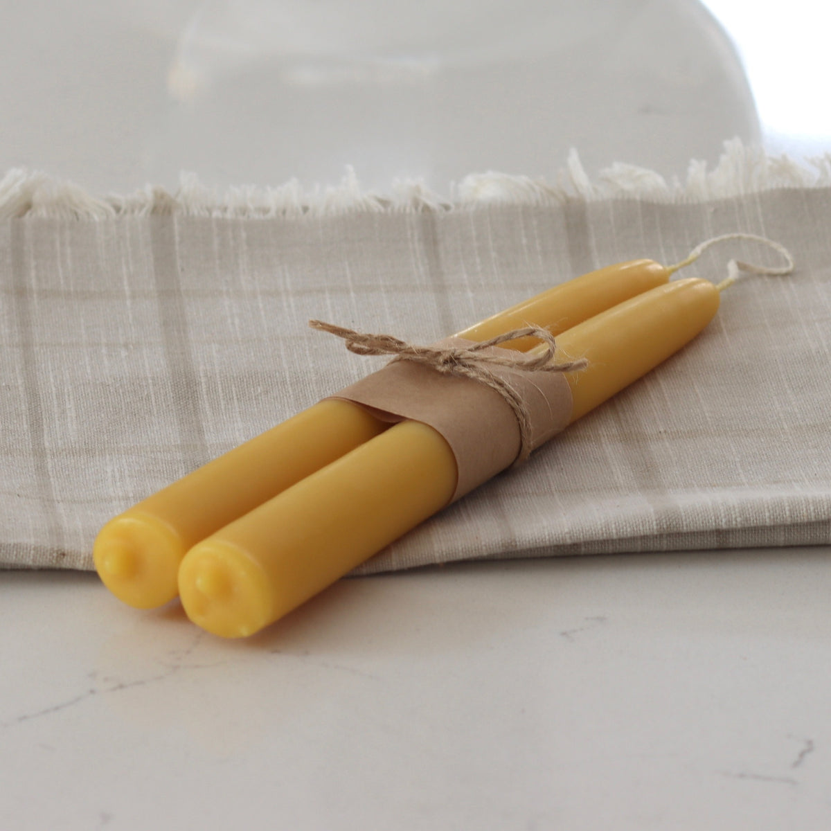 Taper Beeswax Candles - Gift Set of 2 - Five Bees Yard